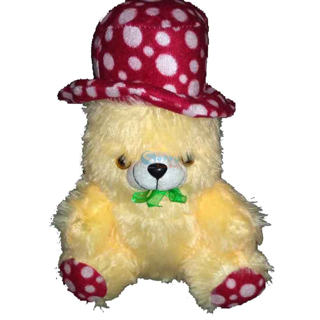 Savvy Yellow Teddy Bear with Red Hat SRT4782