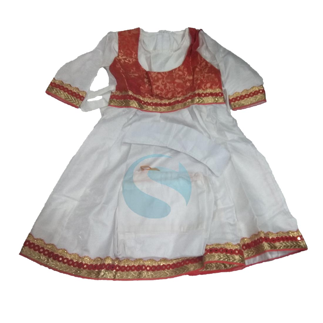 Cotton Red Kathak Dance Costume With Gold Border at Best Price in Jaipur |  Pushkar Fashion Industry