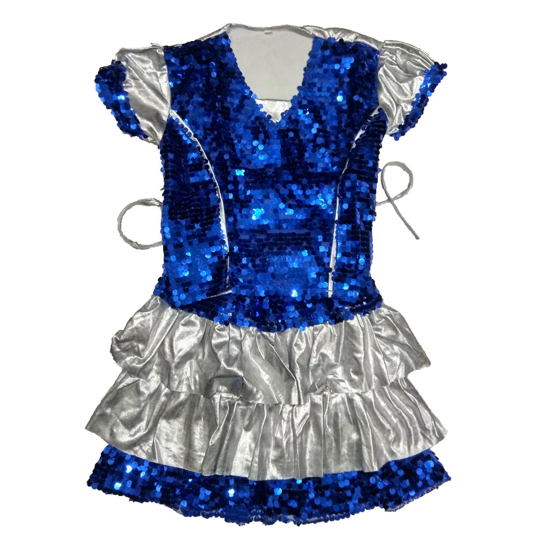 Western Dance Costume for Girls - Blue & Silver SRC6686 - 32